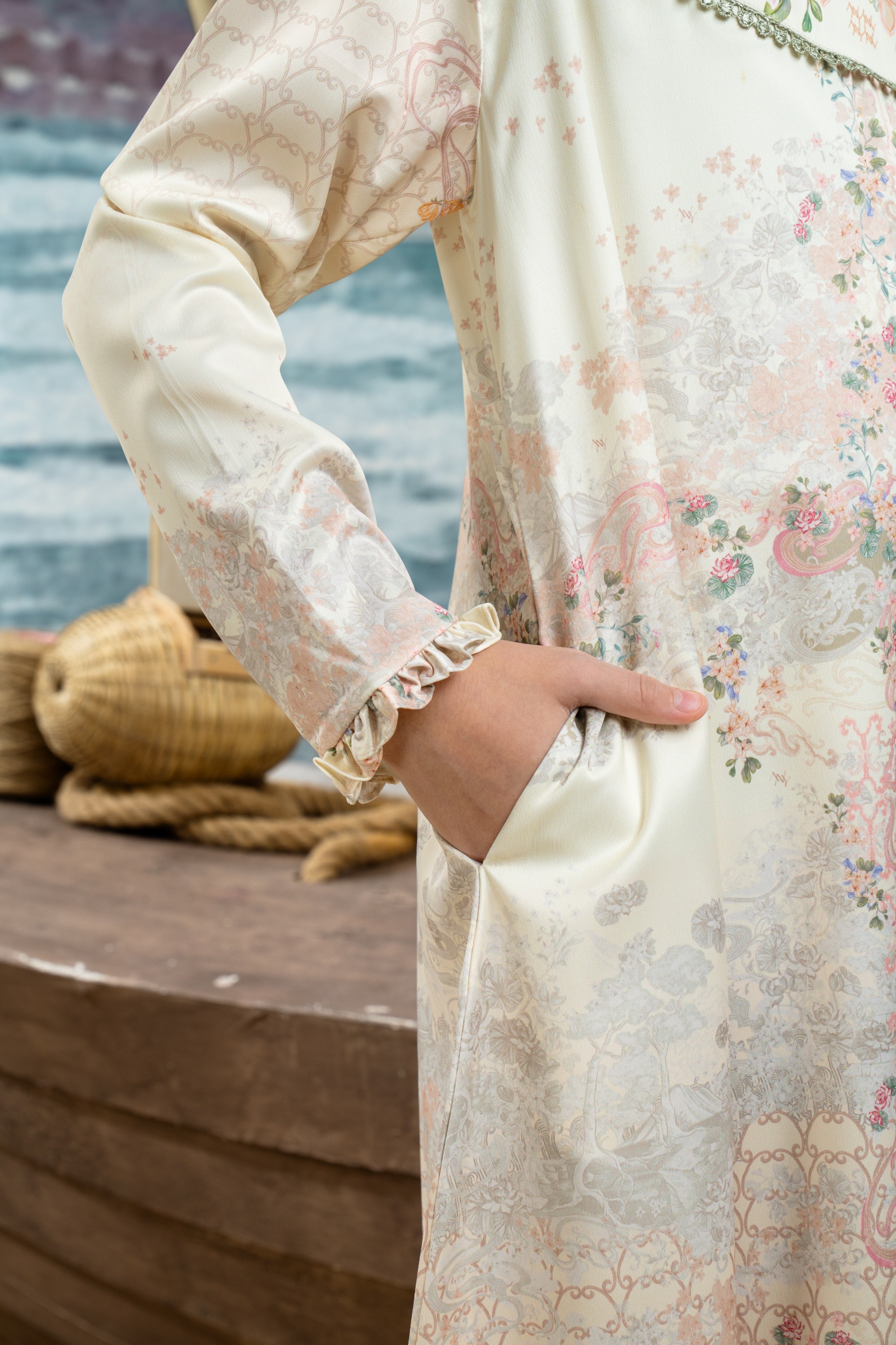 Keumala Dress Anak in Light Butter