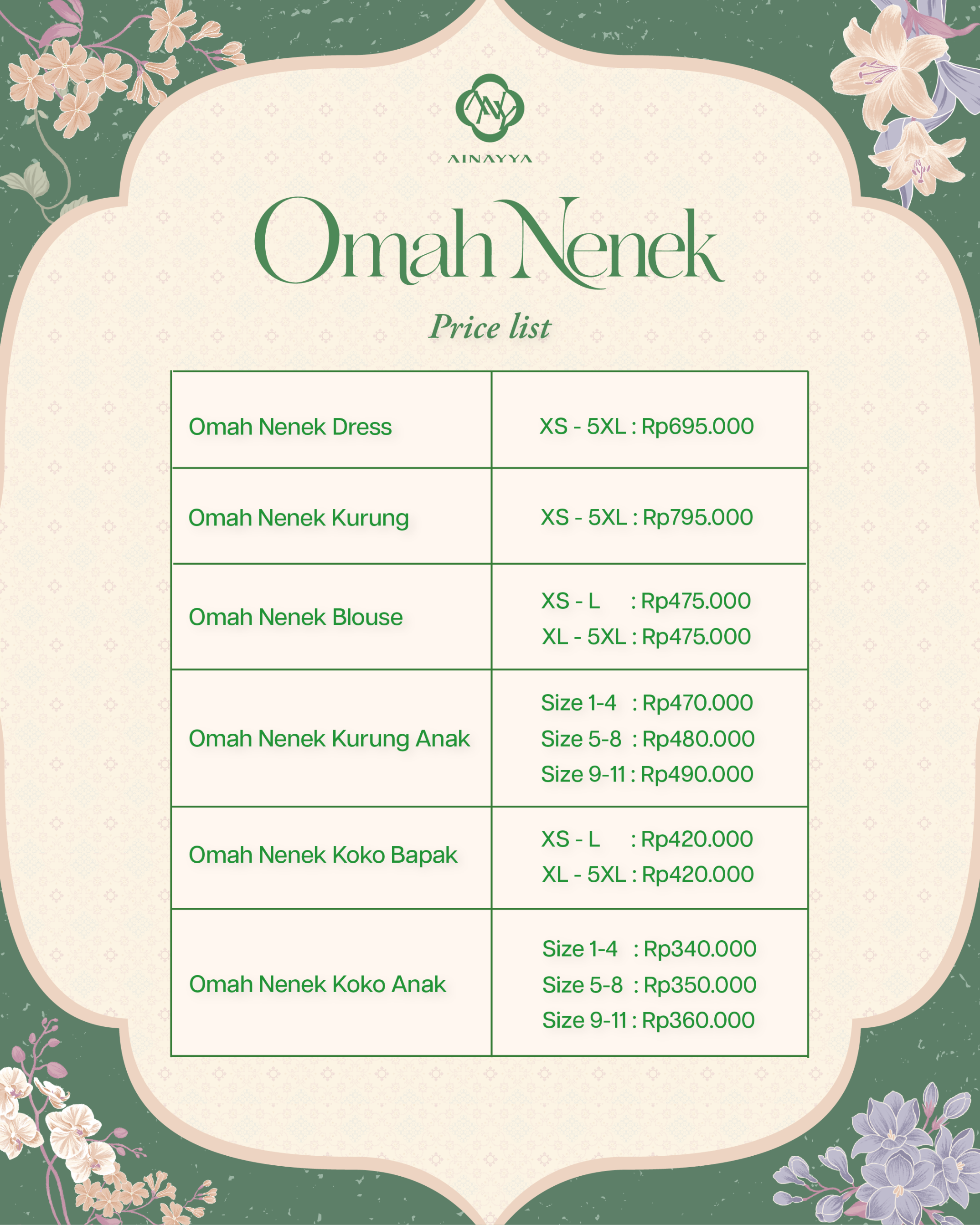 PO Omah Nenek Kurung in Vintage Burgundy