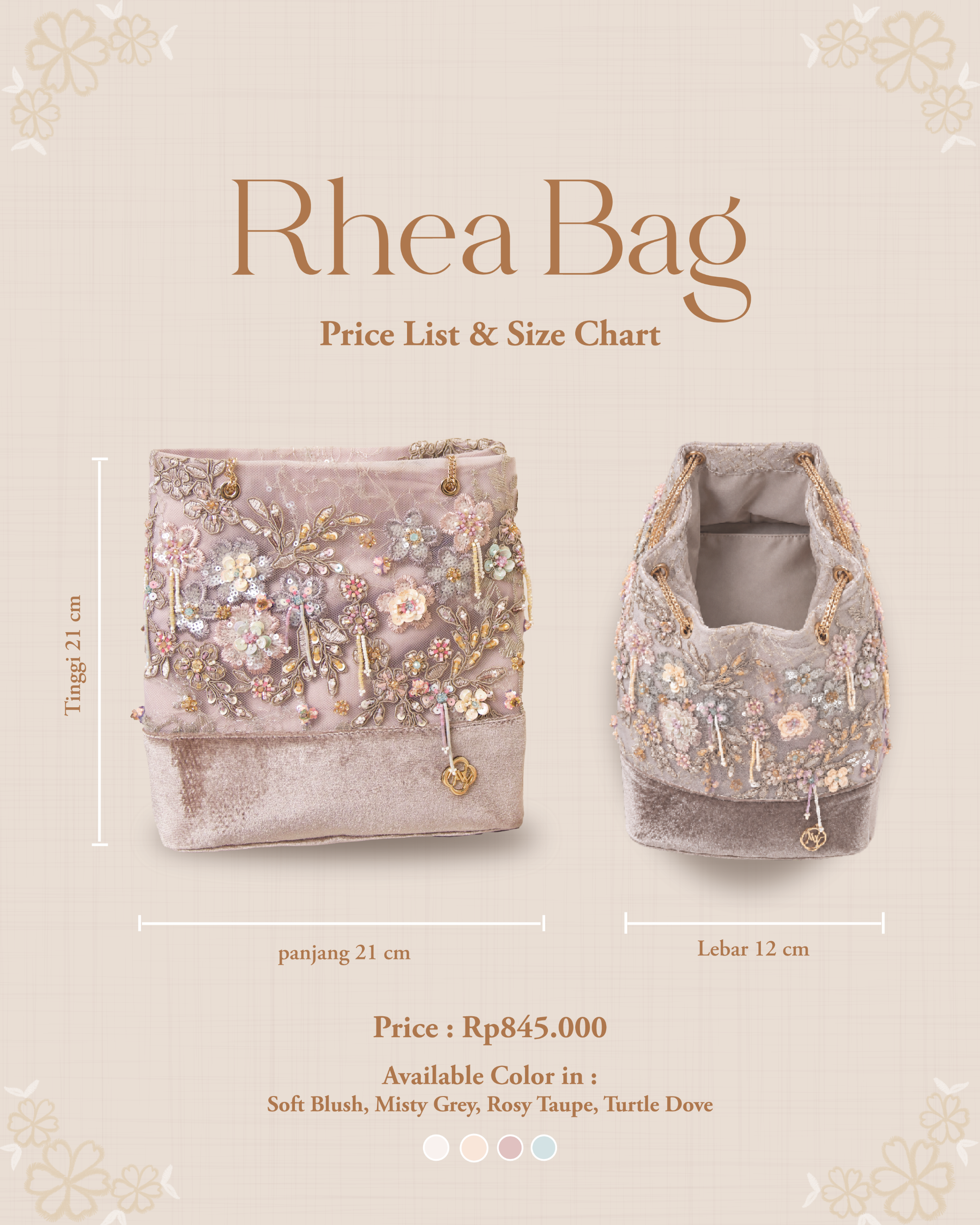 Rhea Bag in Rosy Taupe