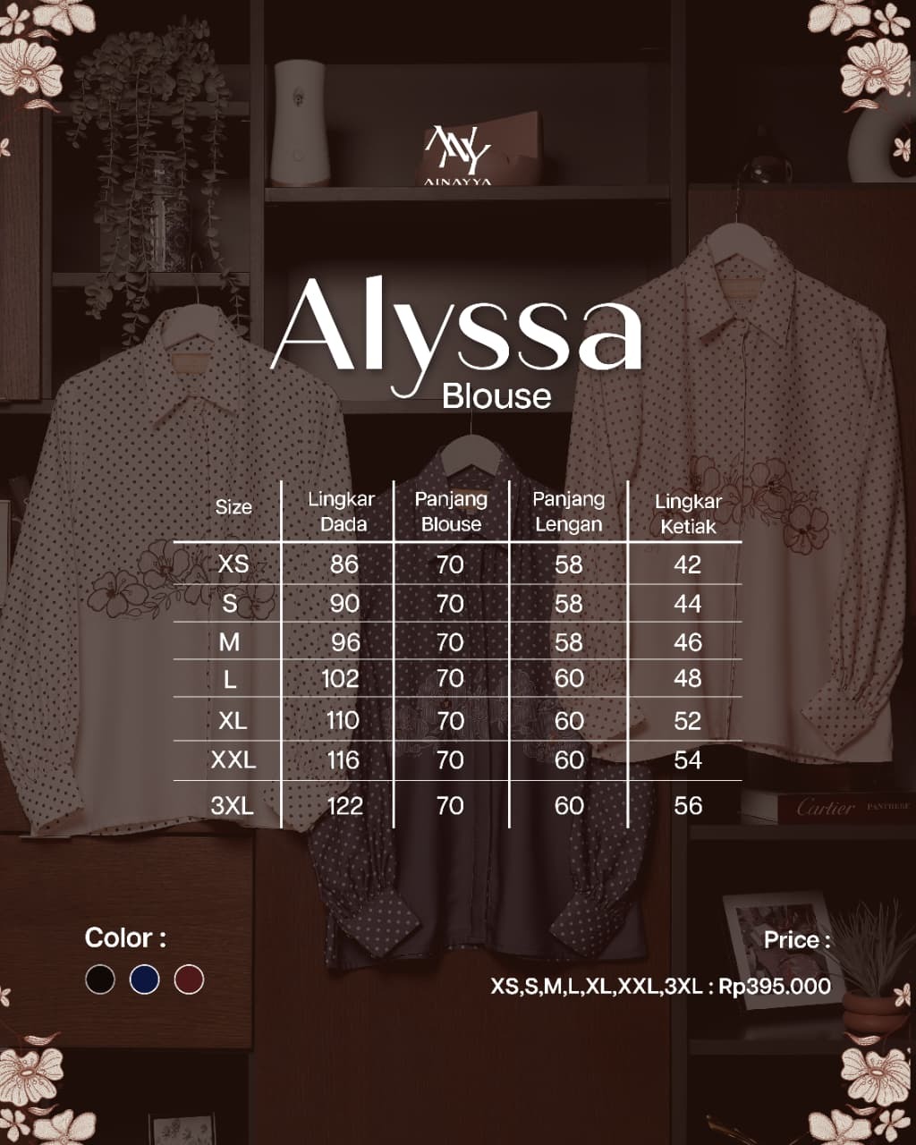 Alyssa Blouse in Ink Blue