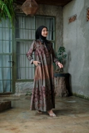 Gamila Dress in Antique Green