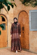 Gamila Dress in Brunette