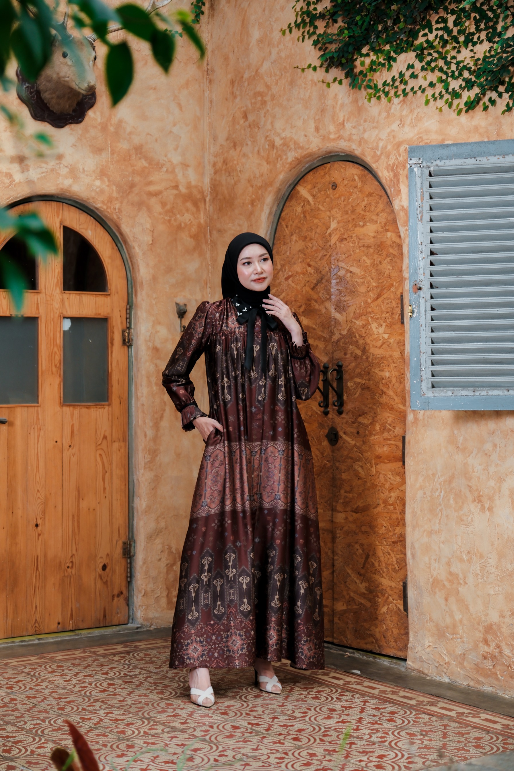 Gamila Dress in Brunette
