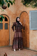 Gamila Dress in Brunette