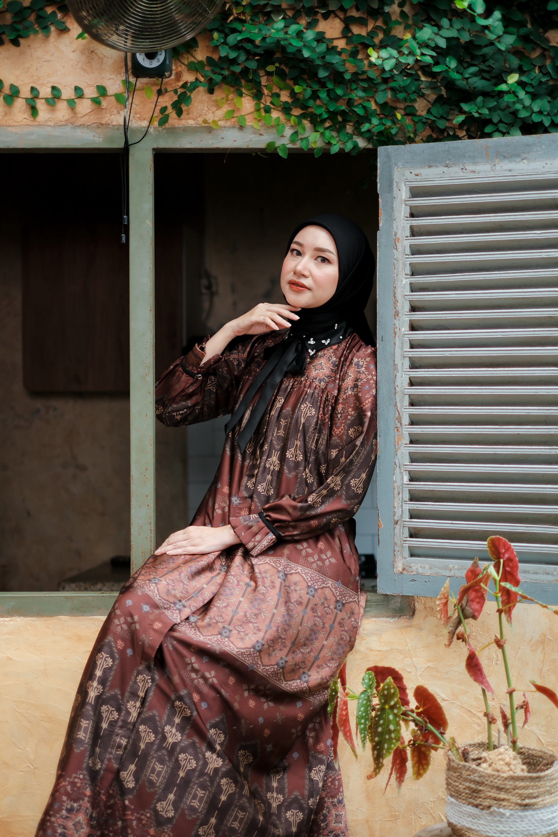 Gamila Dress in Brunette
