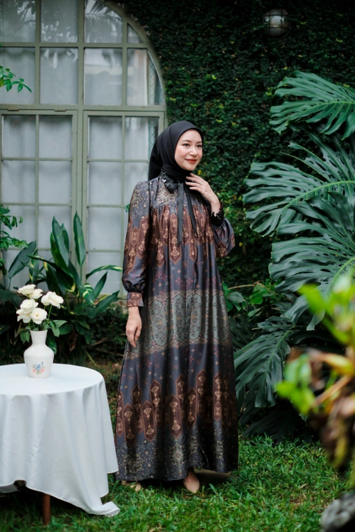 Image of Gamila Dress in Baritone Blue