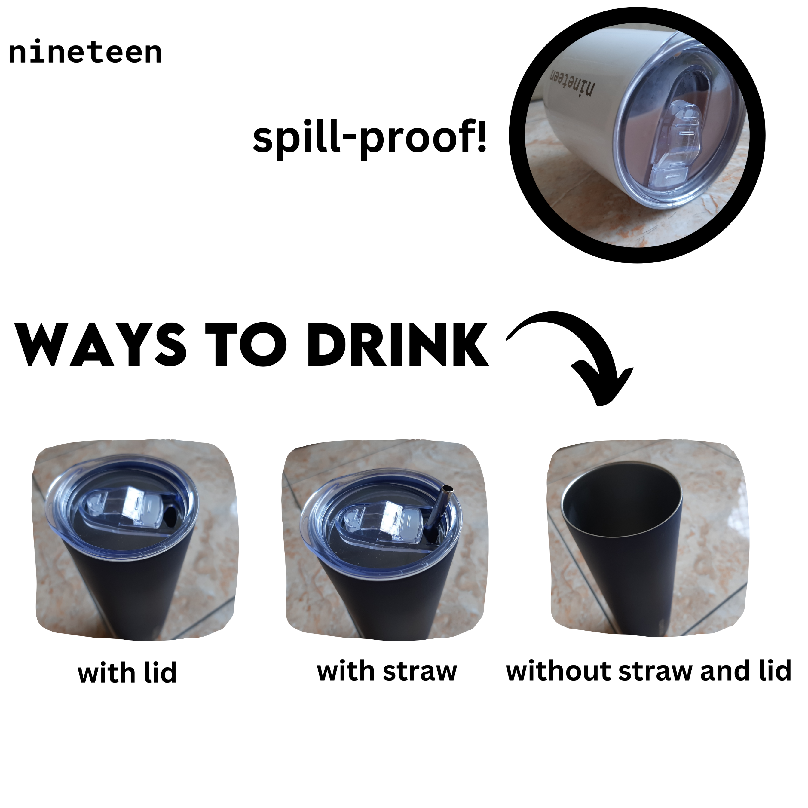 nineteen Cylinder Vacuum Insulated Tumbler 600ml - Swan