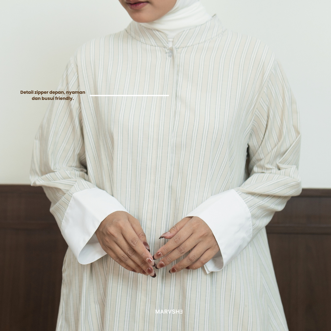 Elora Barrel Abaya Dress Busui Friendly - MARVSHE