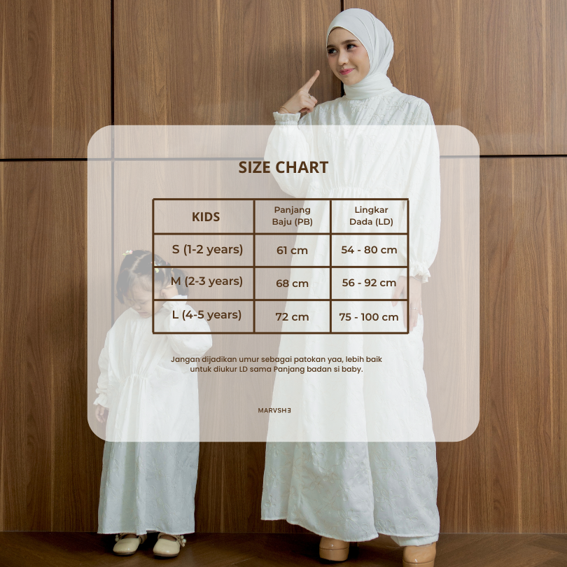 Rayara Kaftan Embroidery Ibu dan Anak Couple - Marvshe