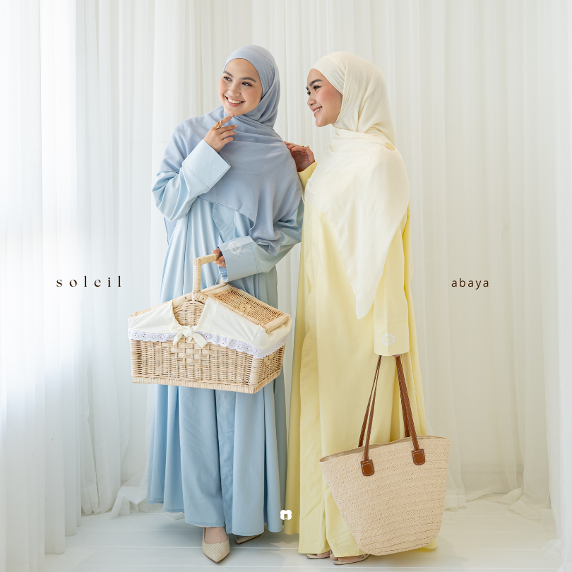 Soleil Abaya Dress Abaya Wave cut Hidden Button Summer collection MARVSHE