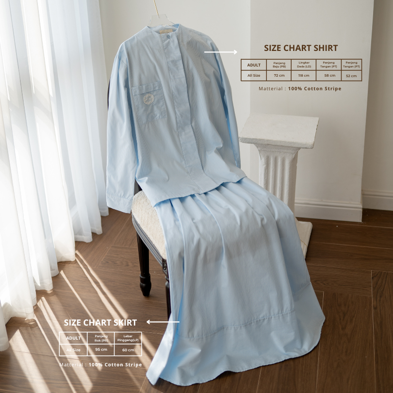 Shika SUMMER SET Stiripe one set busui setelan wanita cotton - Marvshe