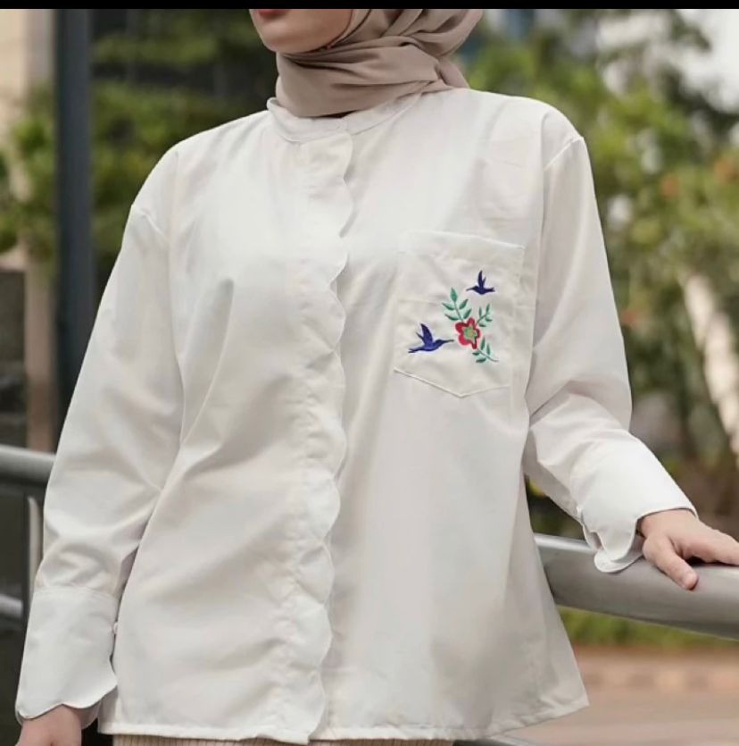 Levronka Oversized Shirt Wavy Cutting - Marvshe