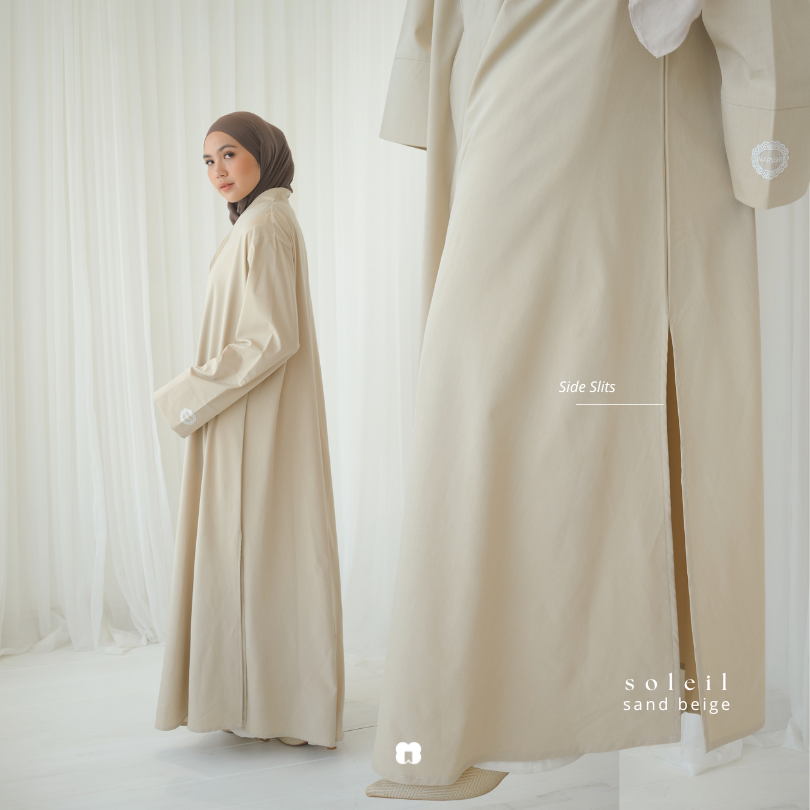 Soleil Abaya Dress Abaya Wave cut Hidden Button Summer collection MARVSHE