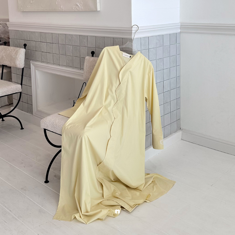 Soleil Abaya Dress Abaya Wave cut Hidden Button Summer collection MARVSHE