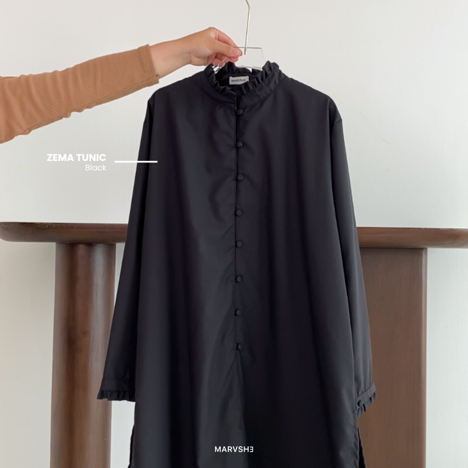 MARVSHE Zema Tunik Baju Kurung Malaysia Renda Cotton