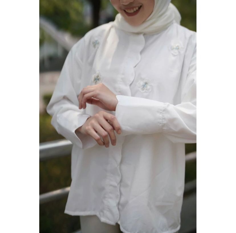 Levronka Oversized Shirt Wavy Cutting - Marvshe