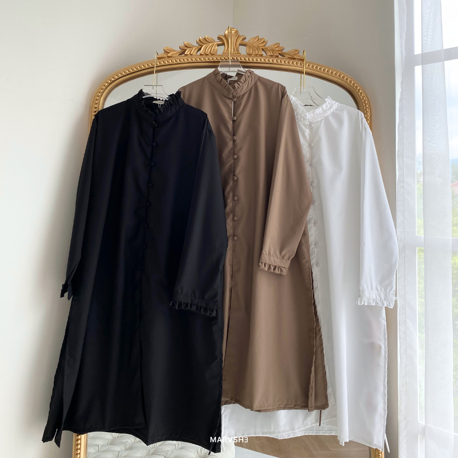 MARVSHE Zema Tunik Baju Kurung Malaysia Renda Cotton