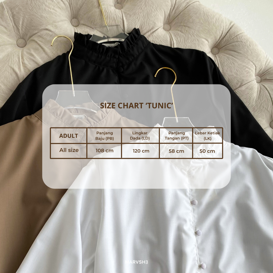 MARVSHE Zema Tunik Baju Kurung Malaysia Renda Cotton