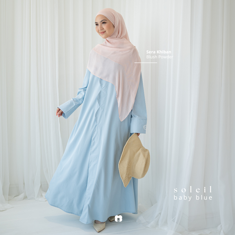 Soleil Abaya Dress Abaya Wave cut Hidden Button Summer collection MARVSHE
