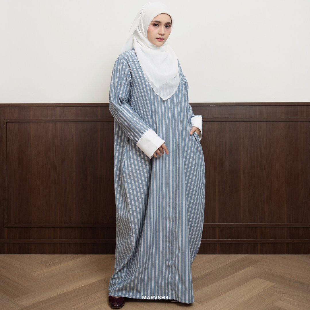 Elora Barrel Abaya Dress Busui Friendly - MARVSHE