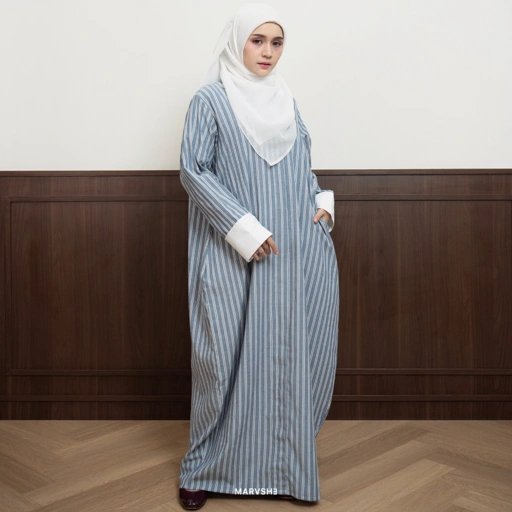 Image of Elora Barrel Abaya Dress Busui Friendly - MARVSHE
