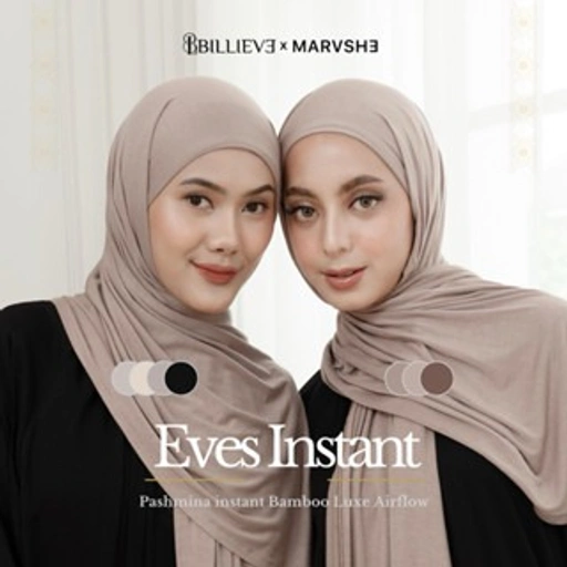 Image of Eves Instant Pashmina Bambo Luxe Airflow Marvshe x Pashmina