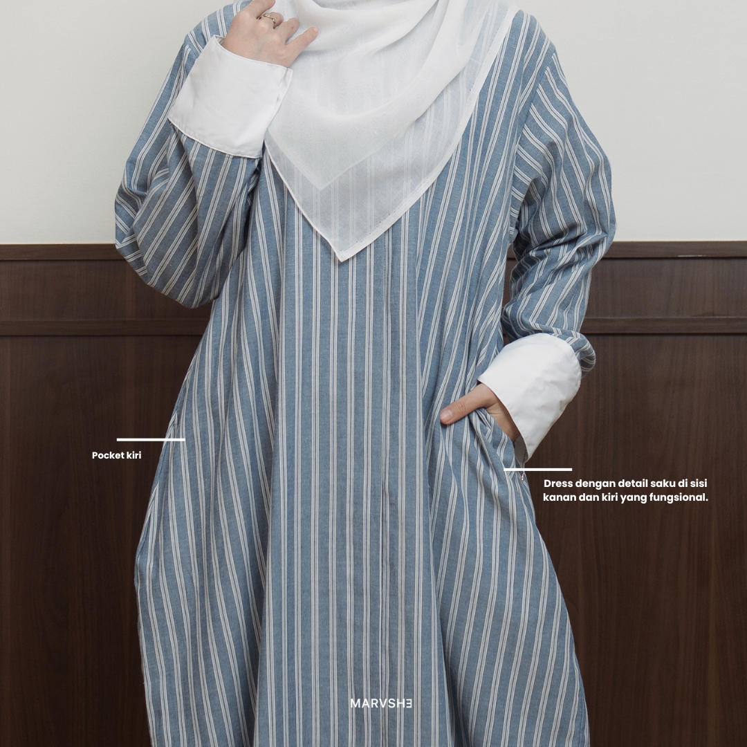 Elora Barrel Abaya Dress Busui Friendly - MARVSHE