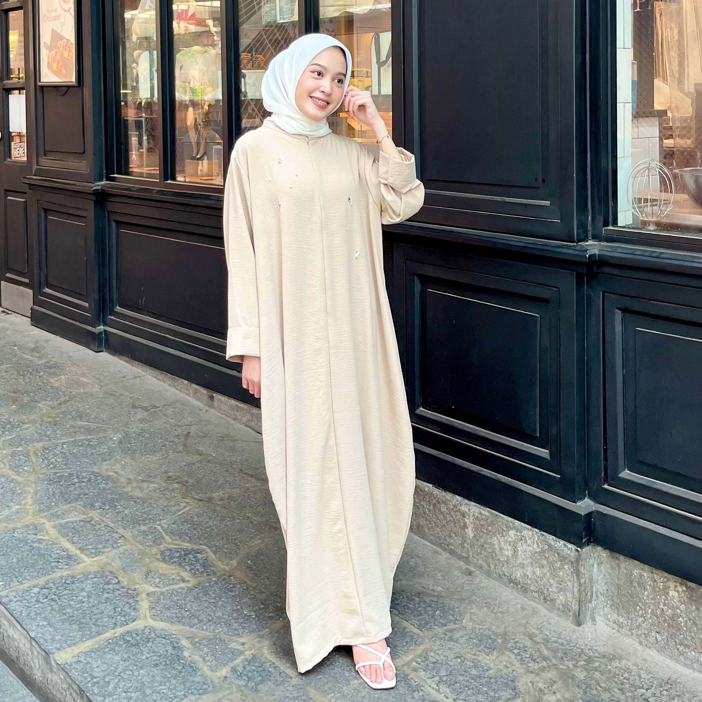 New Color of Kaslan Abaya in Crystal