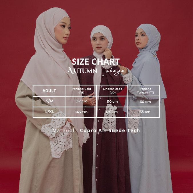 Autumn Abaya Lace Embroidery | Abaya Cupro Busui Friendly Abaya Ramadhan dan Umroh