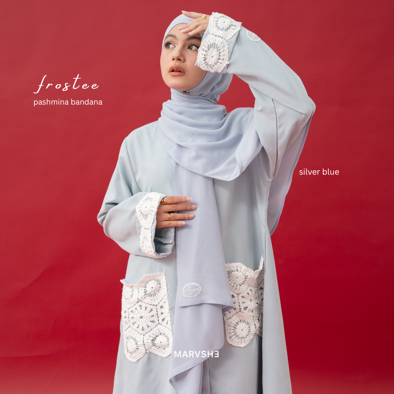 Frostee Pashmina Bandana Pashban | Khimar Bandana Semi Instant Syar’i Chiffon Air Technology