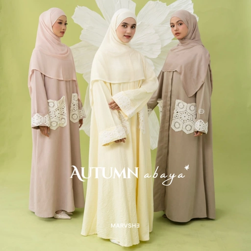 Autumn Abaya Lace Embroidery | Abaya Cupro Busui Friendly Abaya Ramadhan dan Umroh