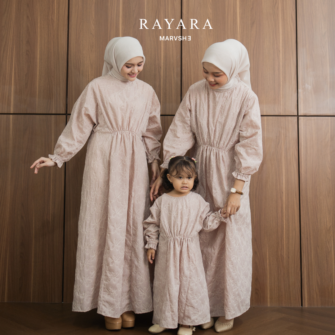 Rayara Kaftan Embroidery Ibu dan Anak Couple - Marvshe
