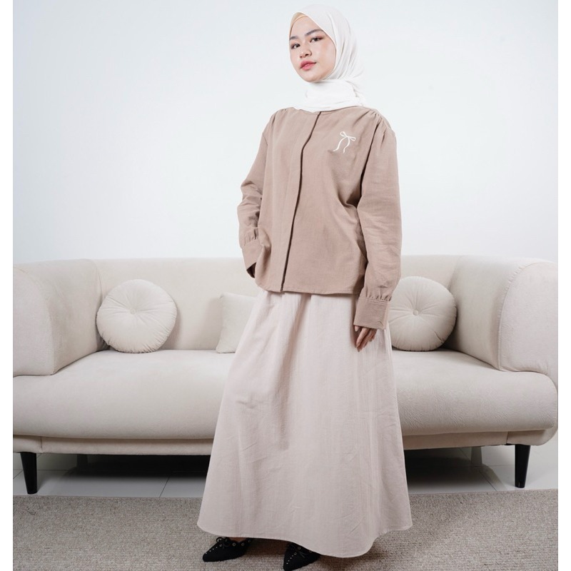 Skirt Linen Bono Ribbon Marvshe