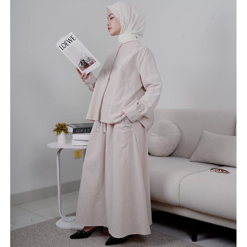 Skirt Linen Bono Ribbon Marvshe
