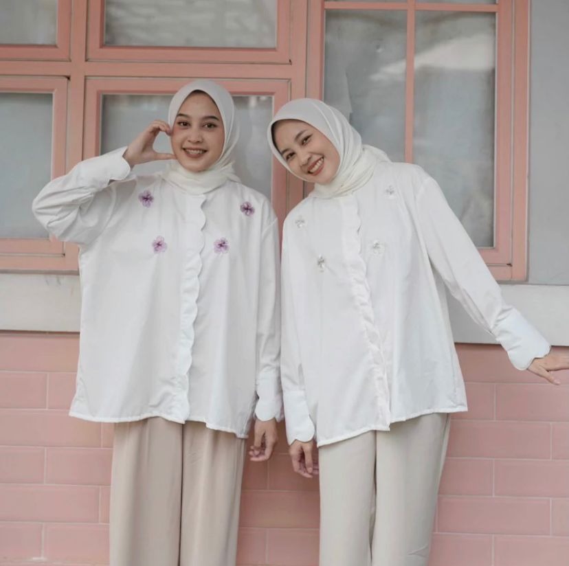 Levronka Oversized Shirt Wavy Cutting - Marvshe