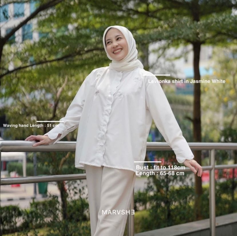 Levronka Oversized Shirt Wavy Cutting - Marvshe
