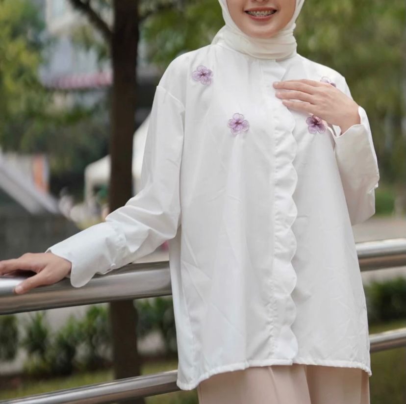 Levronka Oversized Shirt Wavy Cutting - Marvshe