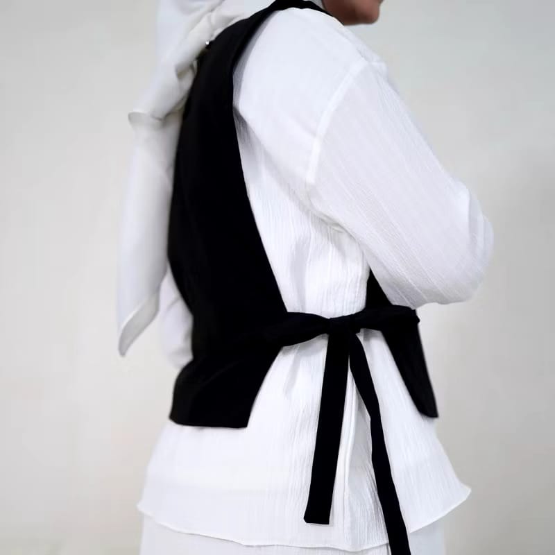 Cora Crystal Vest Beads Casual Wanita - Marvshe