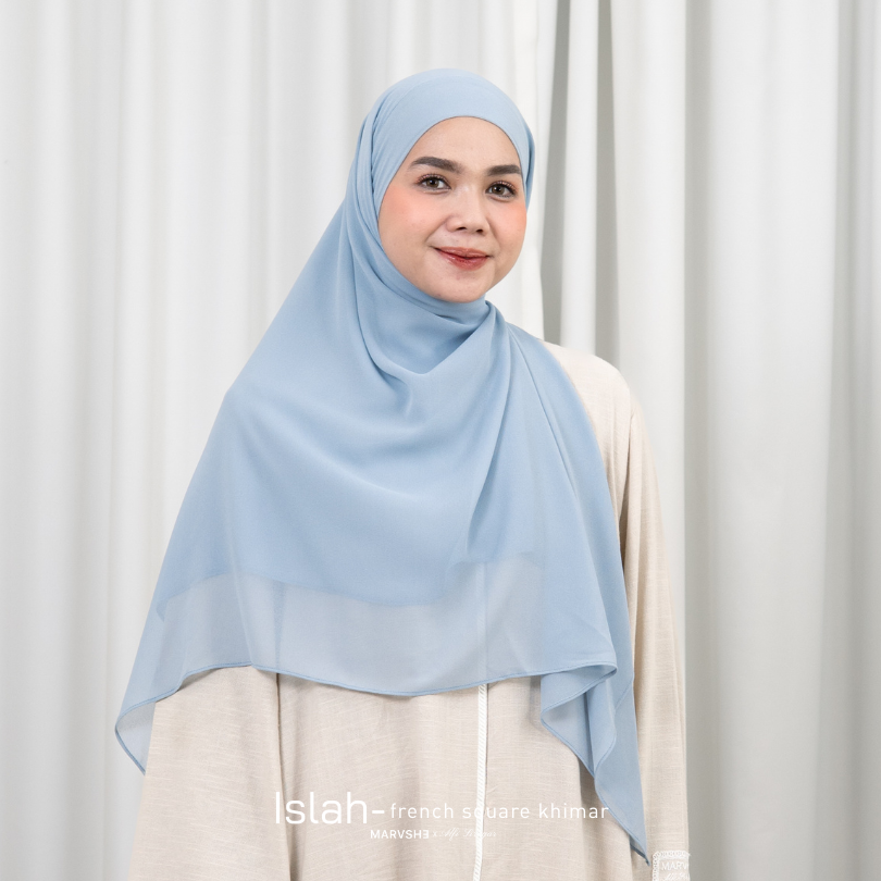ISLAH French Square Khimar Bandana Lace Marvshe x Alfisiregar