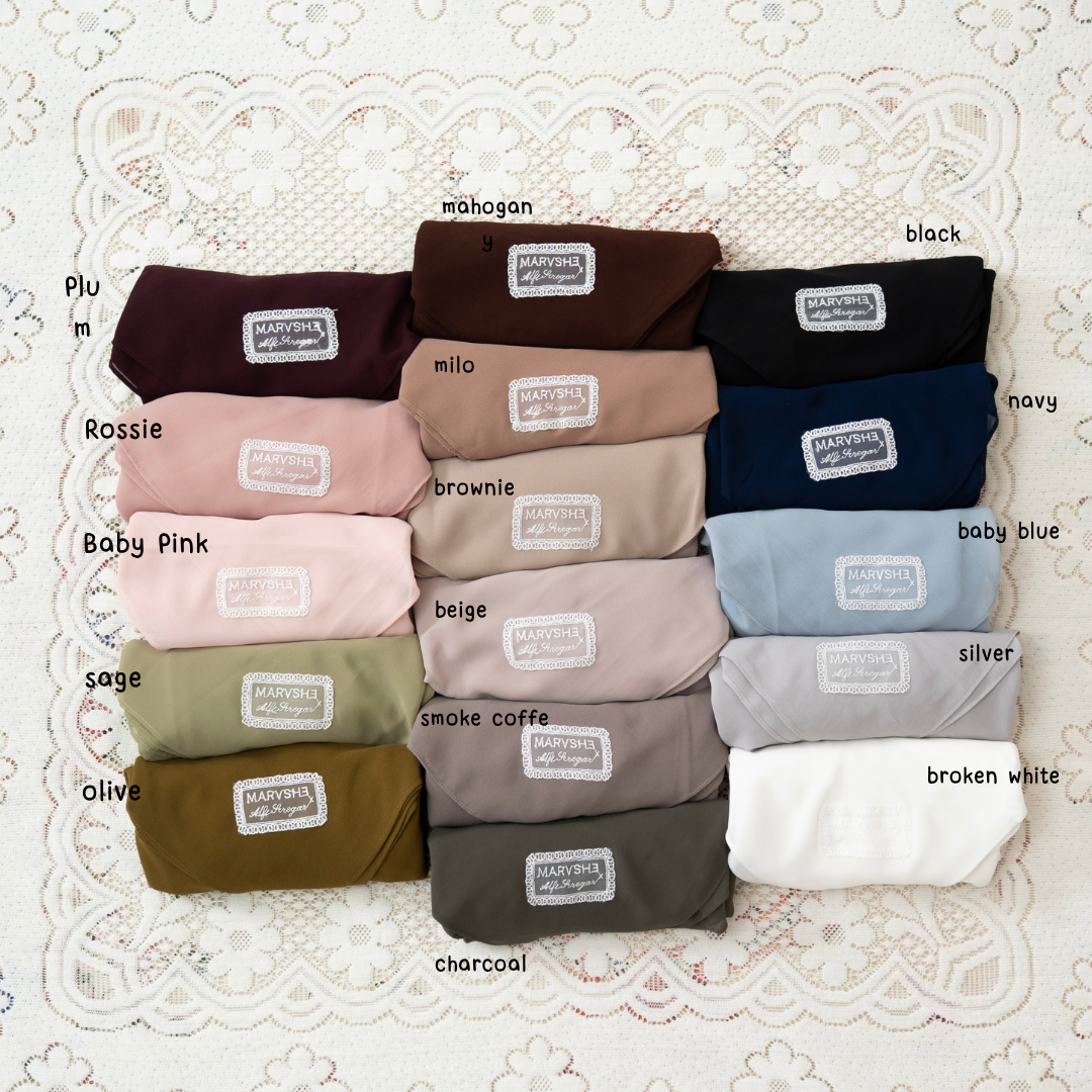 ISLAH French Square Khimar Bandana Lace Marvshe x Alfisiregar