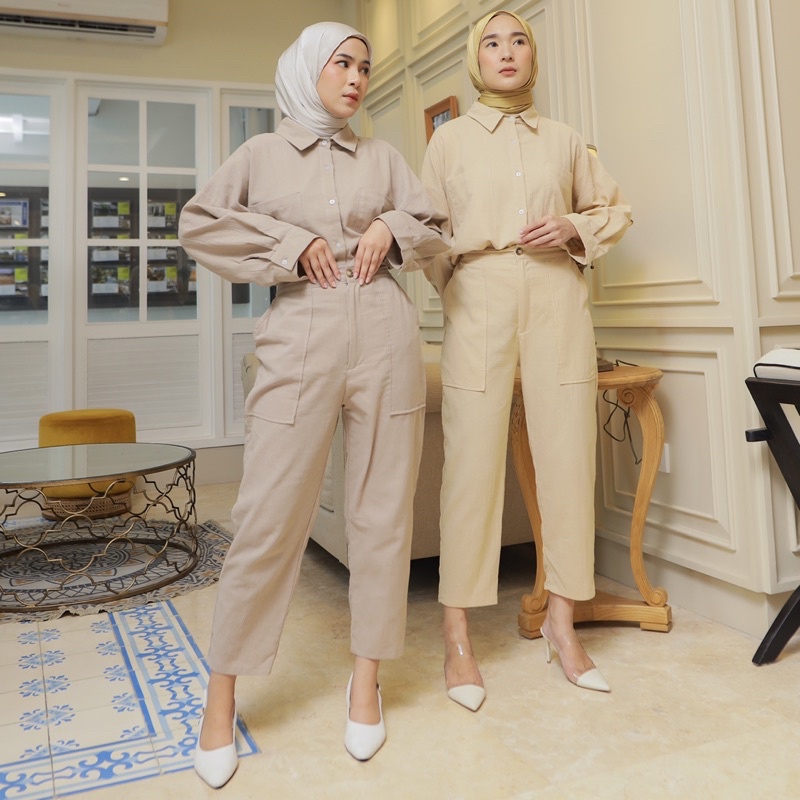 Syane Linen Pants & Oversized Shirt - Marvshe