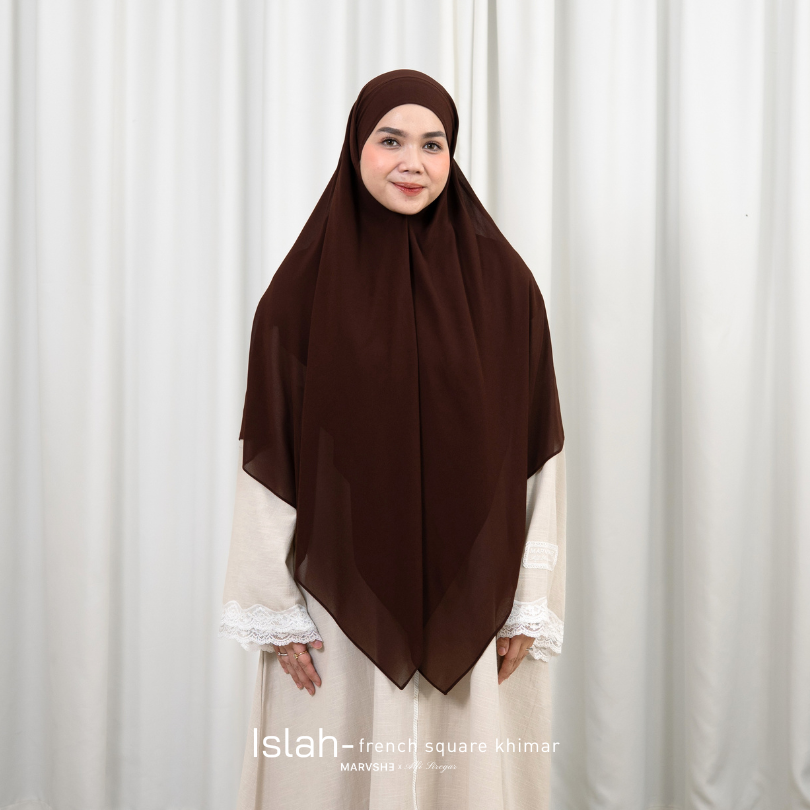 ISLAH French Square Khimar Bandana Lace Marvshe x Alfisiregar