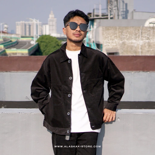 Image of Chef Jacket Corduroy Black GU1001