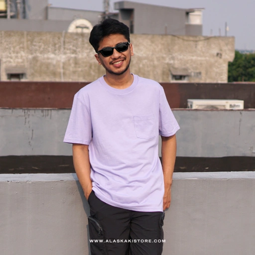 Image of Standard Fit Pocket Tee Purple GA4064