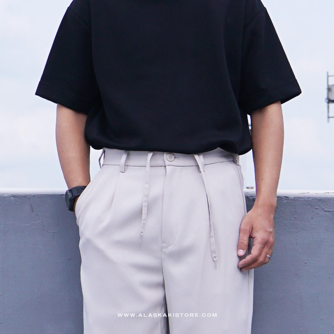 Wide Loose Pants Beige GU5028