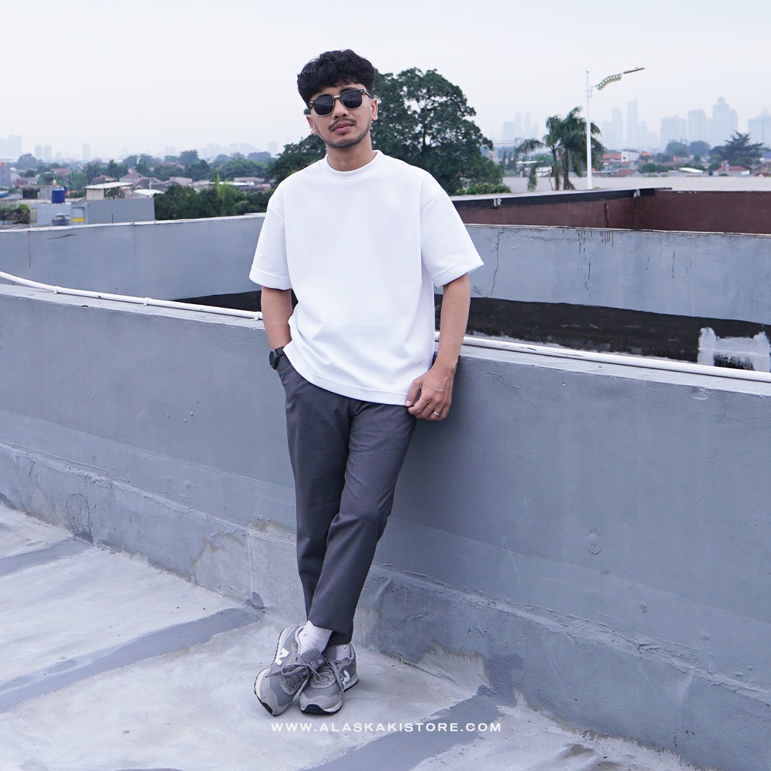 Stretch Easy Ankle Pants Dark Grey GU5030