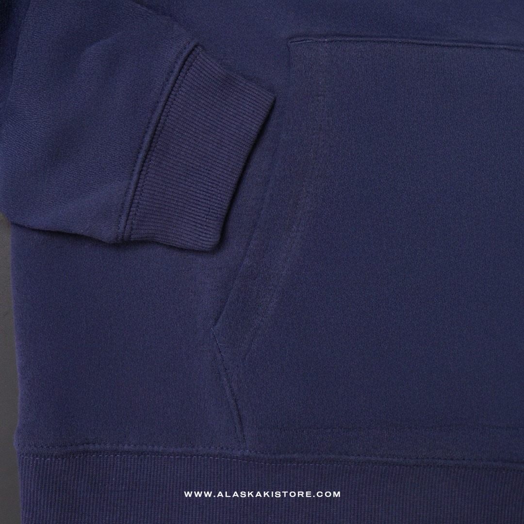 Fleece Pullover Hoodie Navy GA1046