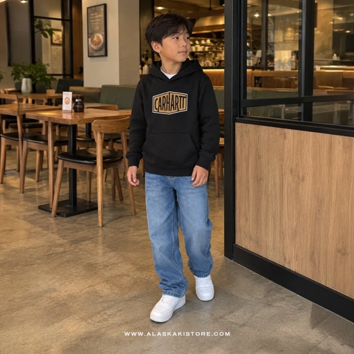 Pullover Hoodie Toddler Big Logo Black CR1028