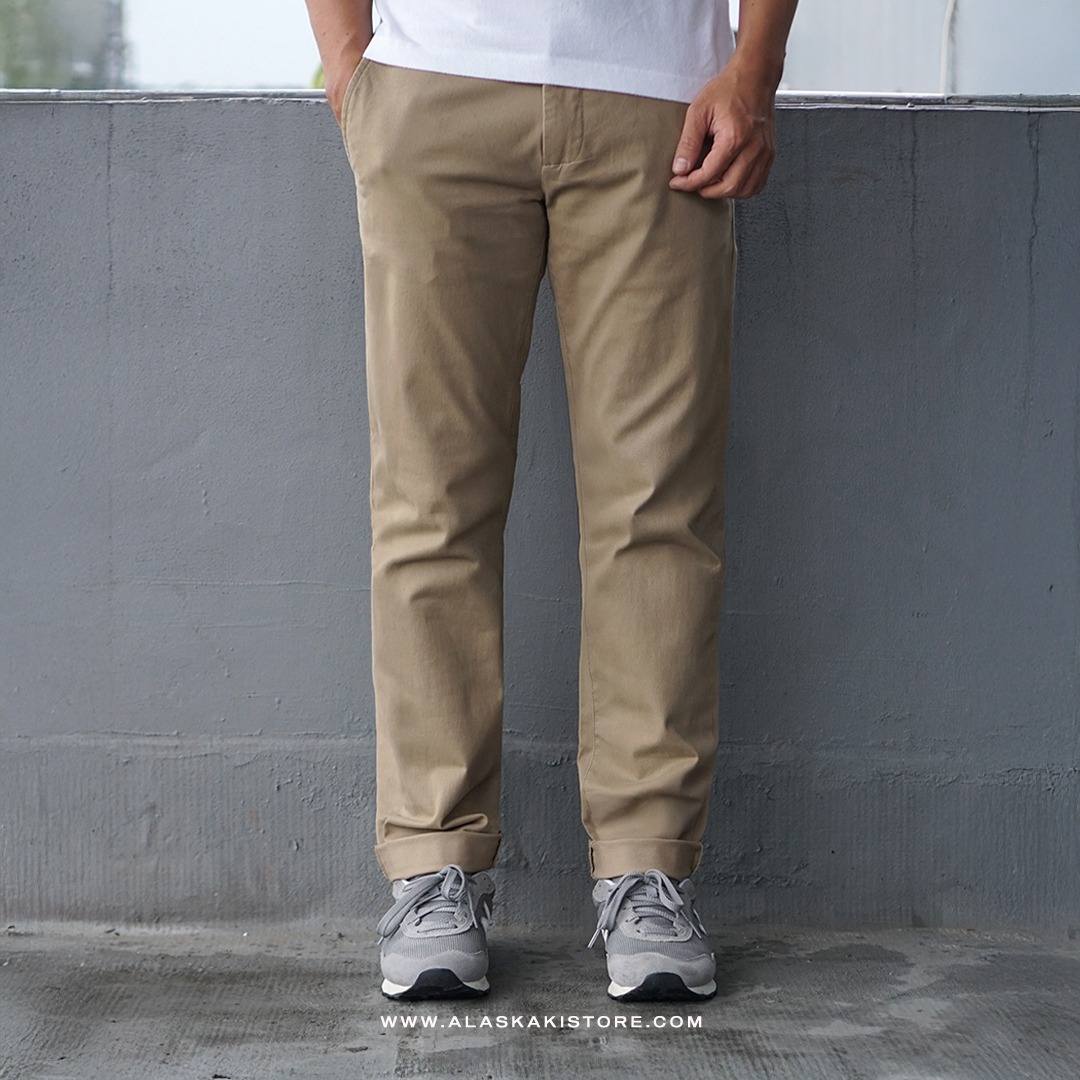Slim Fit Chino Trousers Khaki (GF5029 Minor Defect)