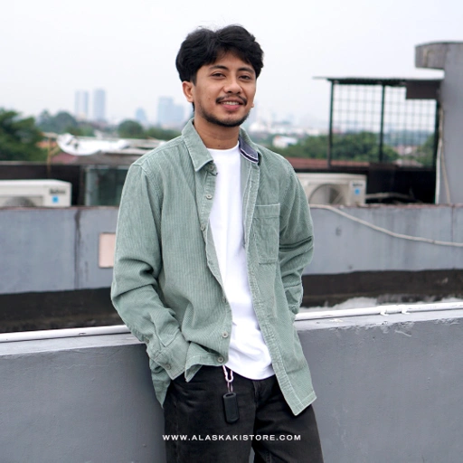 Image of Longsleeve Corduroy Shirt Sage SS2005
